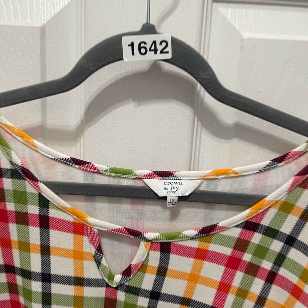 Crown & Ivy Multicolor Plaid dress XXL - Picture 12 of 16